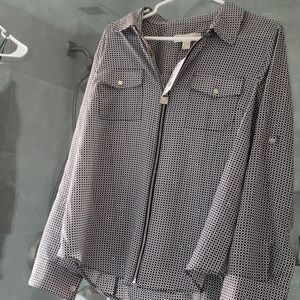 Never worn, Michael Kors long sleeve, zip up top